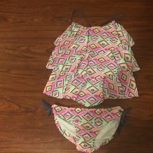 Justice Girls size 18 tankini swimsuit